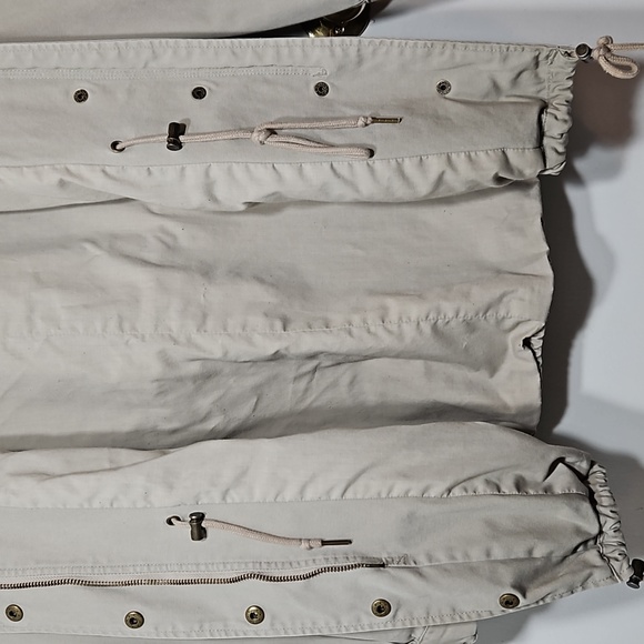 Sussan - Beige Canvas Utility Cargo Jacket with Hood - Size 8 - Picture 9 of 15